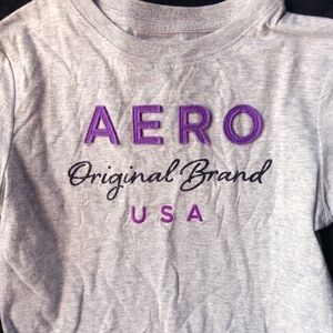 Aeropostale Juniors' Gray and Purple T-Shirt